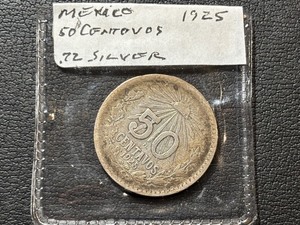 1925 Mexico 50 Centavos Silver