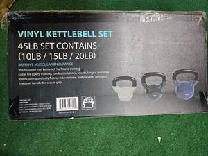 45Lb Kettlebell Set (10LB, 15LB and 20LB). See pictures