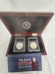 lot 3 image: 1971-S  Eisenhower SIlver Dollar Set