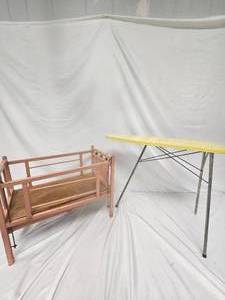 lot 19 image: Childs Ironing Board and Baby Doll Crib