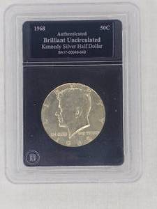 lot 52 image: 1968 Kennedy Silver Half Dollar