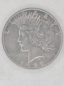 lot 90 image: 1922 Liberty Peace Dollar