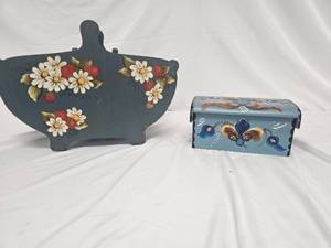 lot 157 image: Rosemal Letter Box and Sewing Box