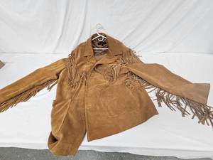 lot 134 image: Leather Fringe Coat