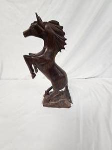 lot 176 image: Stallion Sculpture-Black Walnut