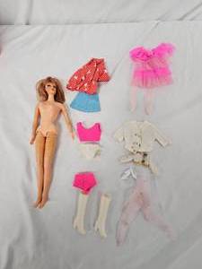 lot 202 image: Vintage Barbie Doll and Clothes