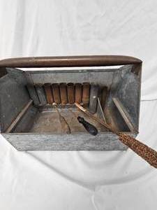 lot 245 image: Vintage Soldering irons with Welding Tool Box