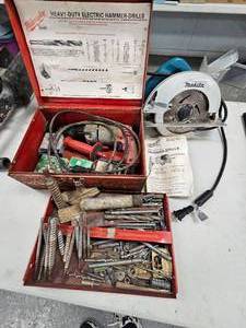 lot 288 image: Skil Saw and Electric Hammer Drill