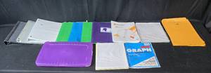lot 78 image: Mixed Lot of School Supplies Including Folders and Graph Paper