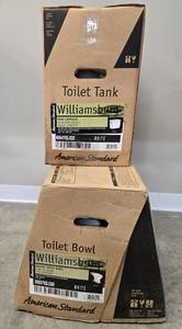 lot 93 image: American Standard Williamsburg Toilet Tank and Bowl Set