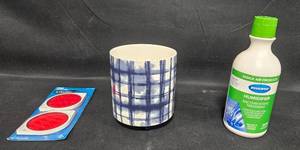 lot 70 image: Home Essentials Lot Humidifier Treatment, Decorative Planter, and Reflectors