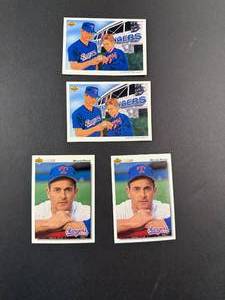 lot 82 image: Lot of 4 Nolan Ryan Texas Rangers Baseball Cards