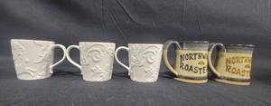 lot 45 image: Set of 5 Assorted Coffee Mugs inc. Starbucks Brand