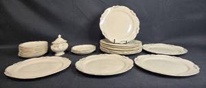 lot 93 image: Homer Laughlin Dinnerware Set - 21 Piece Collection with Serving Dishes