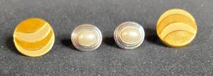 lot 102 image: Set of 4 Vintage Gold and Silver Tone Earrings