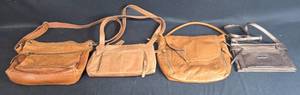 lot 162 image: Collection of 4 Vintage Leather Handbags