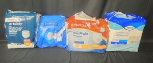 lot 132 image: Mixed Lot of Adult Incontinence Underwear - Assorted Brands and Sizes