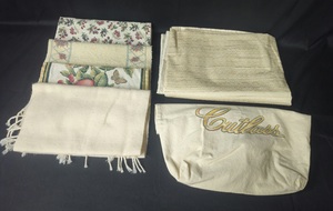 lot 134 image: Set of Assorted Fabric Table Runners and Bags