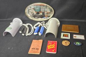 lot 149 image: Collection of Vintage Items Including Memo Books, Mirror, and Accessories