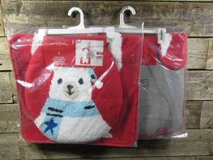 Set of 2 Wondershop Polar Bear Contour Bath Rug & Standard Lid Cover Set