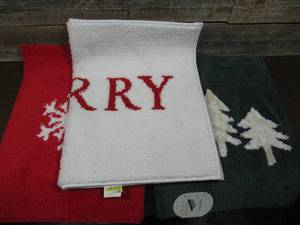 Set of 3 Christmas Bath Rugs-20 x 30