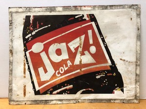 lot 169 image: Very Cool Old Vintage JAZ COLA Double Sided Metal Advertising Sign