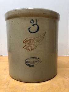 lot 179 image: Antique 3 Gallon RED WING Stoneware Crock