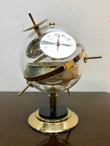lot 240 image: Excellent West German Atomic Style Brass Huger Barometer