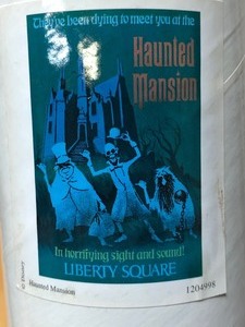 lot 242 image: Genuine Signed Vintage DISNEY HAUNTED MANSION Poster - Signed by Marc Davis