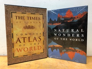 lot 252 image: 2 Brand New Large Hardcover Books - Atlas of The World & Wonders of The World