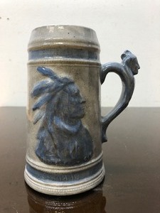 lot 288 image: Vintage Sleepy Eye Style Stoneware Tankard 