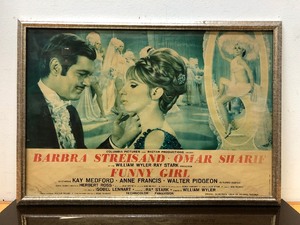 lot 281 image: Framed Original Vintage Movie Poster Funny Girl