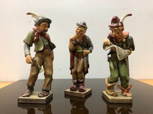 lot 275 image: 3 Excellent Signed Vintage Larger Sized West German Porcelain Figurines - Dated 1950