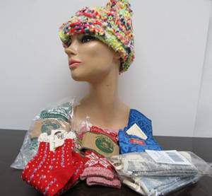 lot 60 image: Group Including Brand New Designer Winter Socks Hat etc