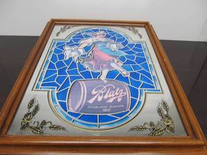 lot 19 image: Vintage BLATZ Advertising Beer Sign  Mirror