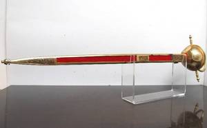 lot 31 image: Vintage Brass TOLEDO 30 SwordSaber wScabbard