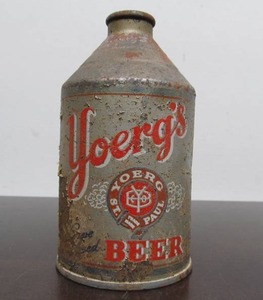 lot 41 image: Old Vintage YOERGS Beer Cone-Top Can 