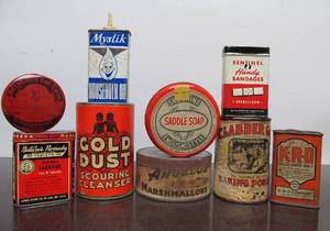 lot 51 image: Very Nice Lot of Old Vintage Advertising Cans & Tins
