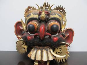 lot 118 image: Ornate Old Vintage Balinese Barong Mask
