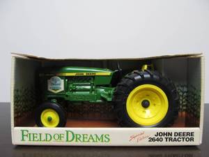 lot 124 image: NIB Diecast Metal JOHN DEERE Field of Dreams Special Edition 2640 Tractor