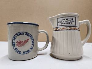 lot 80 image: RED WING Collectors Society Stoneware Mug & Pitcher