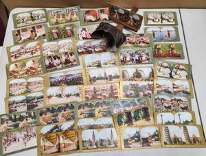lot 83 image: Antique Stereoviewer & Collection of Cards