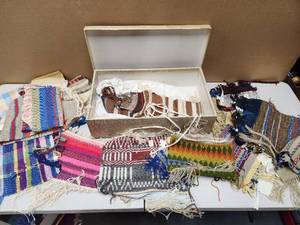 lot 87 image: Large Lot of Handmade Vintage Wool Textiles
