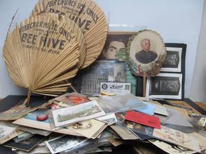 lot 97 image: Wonderful LARGE Estate Lot of Antique Paper Ephemera Advertising Old Photos & More