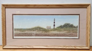 lot 291 image: Framed Signed Numbered Lighthouse Print by Larry Burge
