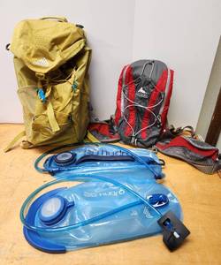 lot 330 image: 2 Nice CampingHiking Packs & Water Containers