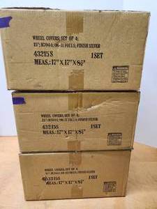lot 340 image: 3 Brand New Sets of Automobile Wheel Covers
