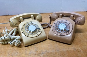lot 359 image: 2 Vintage Rotary Dial Telephones