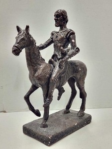 lot 370 image: Nice Vintage DON QUIXOTE on Horseback Sculpture