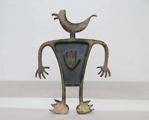 lot 28 image: Excellent Signed Figural Modernist Sterling Silver Brooch